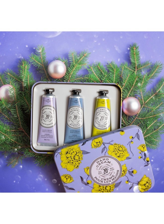 لا شاتلين مجموعة هدايا عيد الأم الثلاثية من كريم اليد، لوشن طبيعي لليدين مصنوع في فرنسا مع 20% زبدة الشيا العضوية المغذية (اللافندر والليتشي والتوت والليمون) 3 × 1 أونصة سائلة - Image 4