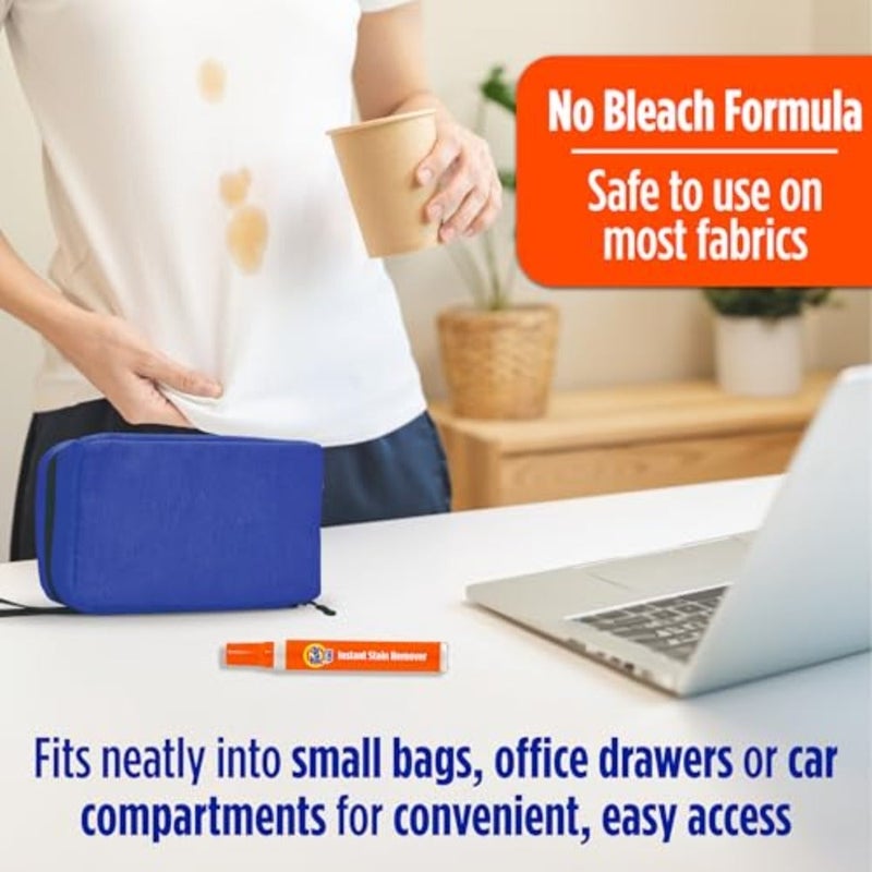 Pen Stain Remover for Clothes, To Go Pen, Instant Stain Remover Pen and Spot Cleaner, Portable and Travel-Friendly, Works on Food and Drink Stains, Fits in Purses and Bags, 3 Count Pack of 2 - Image 4