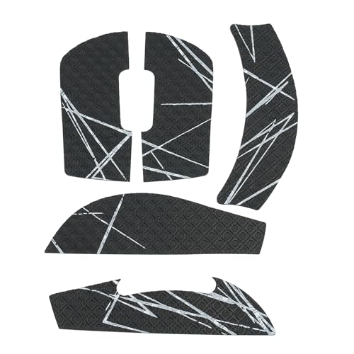 Hokeyio Anti-Slip Grip Tape for Logitech G Pro X Superlight 1 & 2 | Pre-Cut Leather Mouse Skins | Sweat-Absorbent & Easy Installation Black White 0.4mm - Image 2