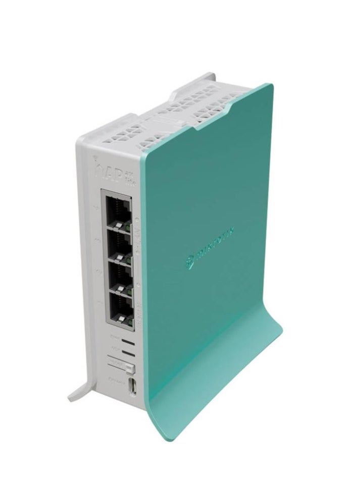 Mikro Tik Mikrotik HAP AX Lite Router, 800 MHz Frequency, 802.11b/g/n/ax Wireless, Green-White | L41G-2axD  - Image 3