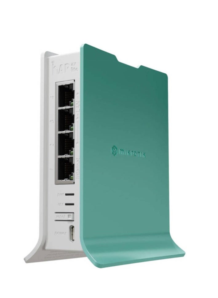 Mikro Tik Mikrotik HAP AX Lite Router, 800 MHz Frequency, 802.11b/g/n/ax Wireless, Green-White | L41G-2axD  - Image 5
