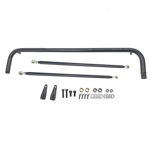 MOOSUN 49" Universal Iron Racing Safety Seat Belt Chassis Roll Harness Bar Rod Black Compatible with Ford Honda Mitsubishi and more, Works with All 4-Point, 5-Point and 6-Point Seat Belts - Image 1