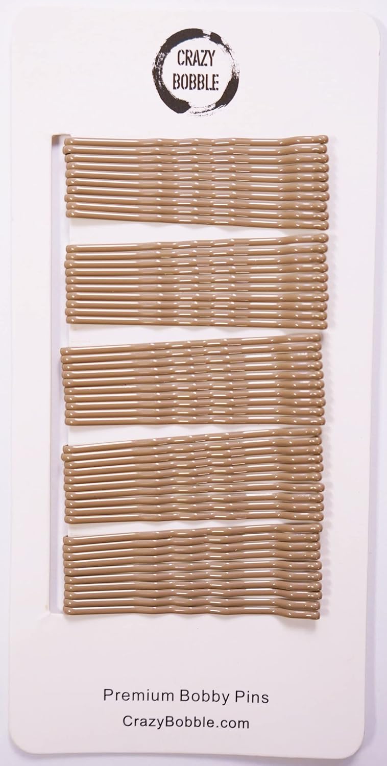 Premium Bobby Pins for Women Ideal Hair Pins for Styling Hair Up Hair Grips for Hair Buns Add Volume 5 cm 22 inches 50 Pcs Dark Blonde
