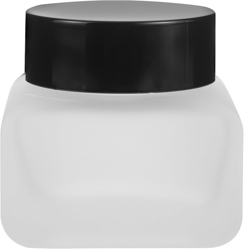 DOITOOL Travel Cosmetic Cream Jar 50g Frosted Refillable Facial Lotion Container with Black Lid Portable Sample Bottle for Skincare and Travel Use - Image 1