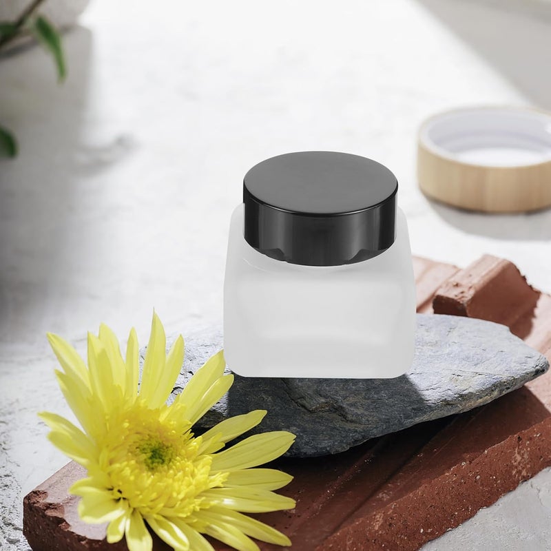 DOITOOL Travel Cosmetic Cream Jar 50g Frosted Refillable Facial Lotion Container with Black Lid Portable Sample Bottle for Skincare and Travel Use - Image 5