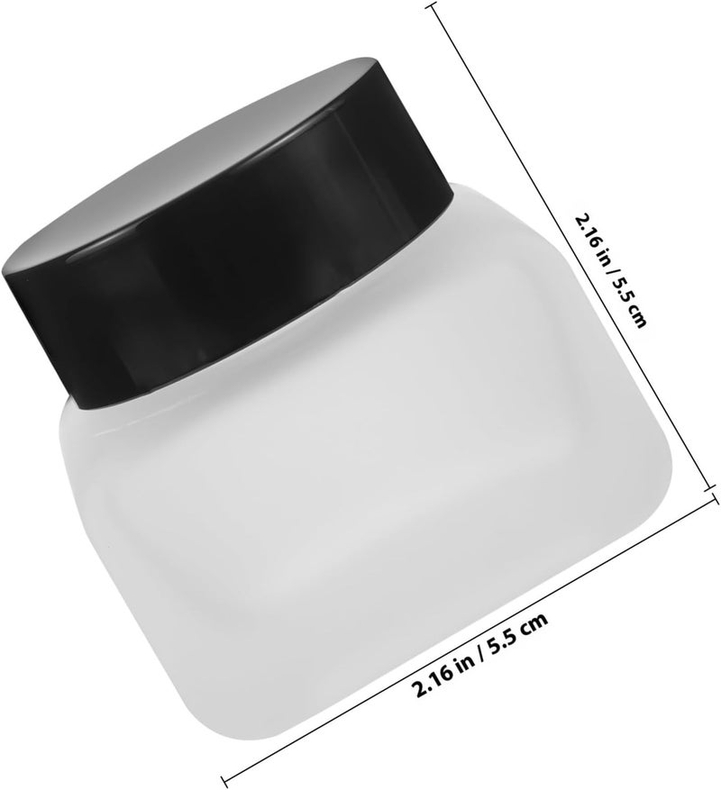 DOITOOL Travel Cosmetic Cream Jar 50g Frosted Refillable Facial Lotion Container with Black Lid Portable Sample Bottle for Skincare and Travel Use - Image 2