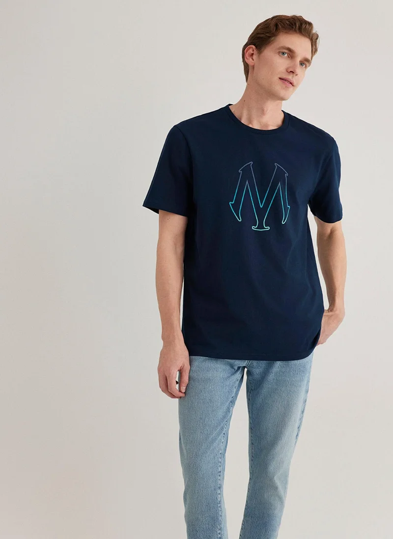 MAVI Mavi Logo Printed Navy T-Shirt