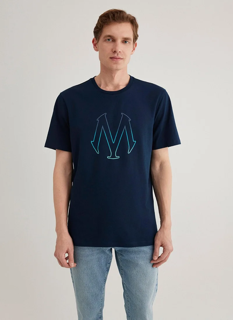MAVI Mavi Logo Printed Navy T-Shirt