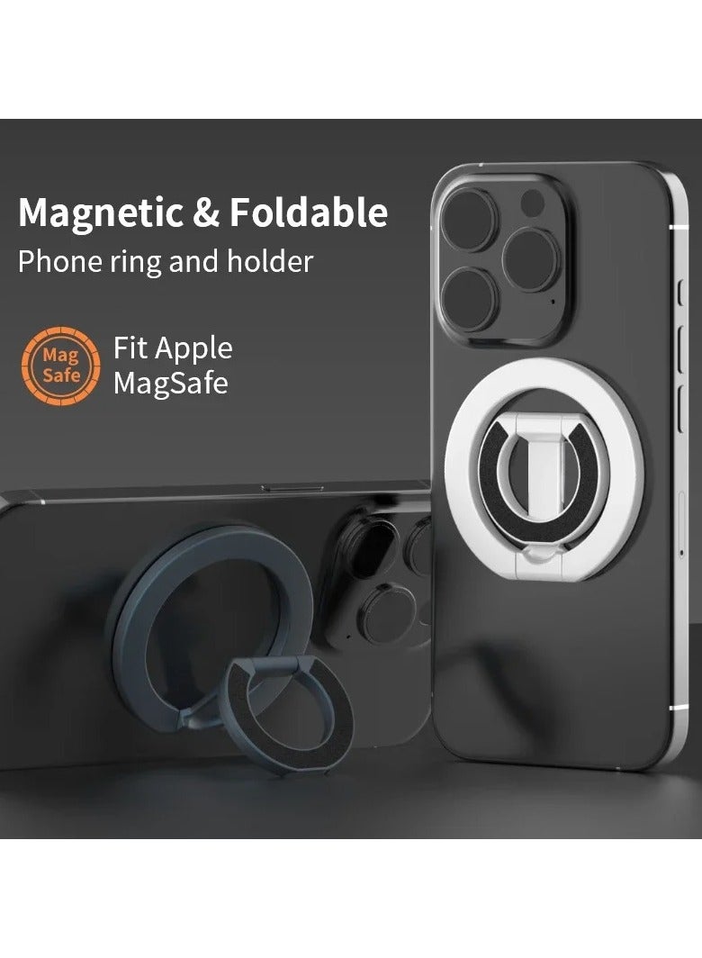 AROAQ For MagSafe Double Sided Magnetic Phone Ring Holder Portable Folding Cellphones Stand Phone Accessories Support Bracket Grip Tok - Image 4