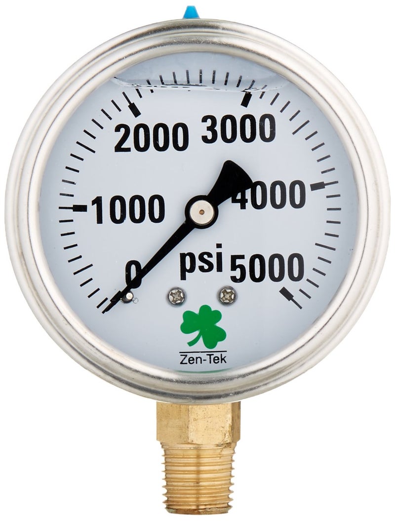 Zenport عداد ضغط سائل الجلسرين زينبورت LPG5000 زين-تيك، 5000 PSI - Image 1