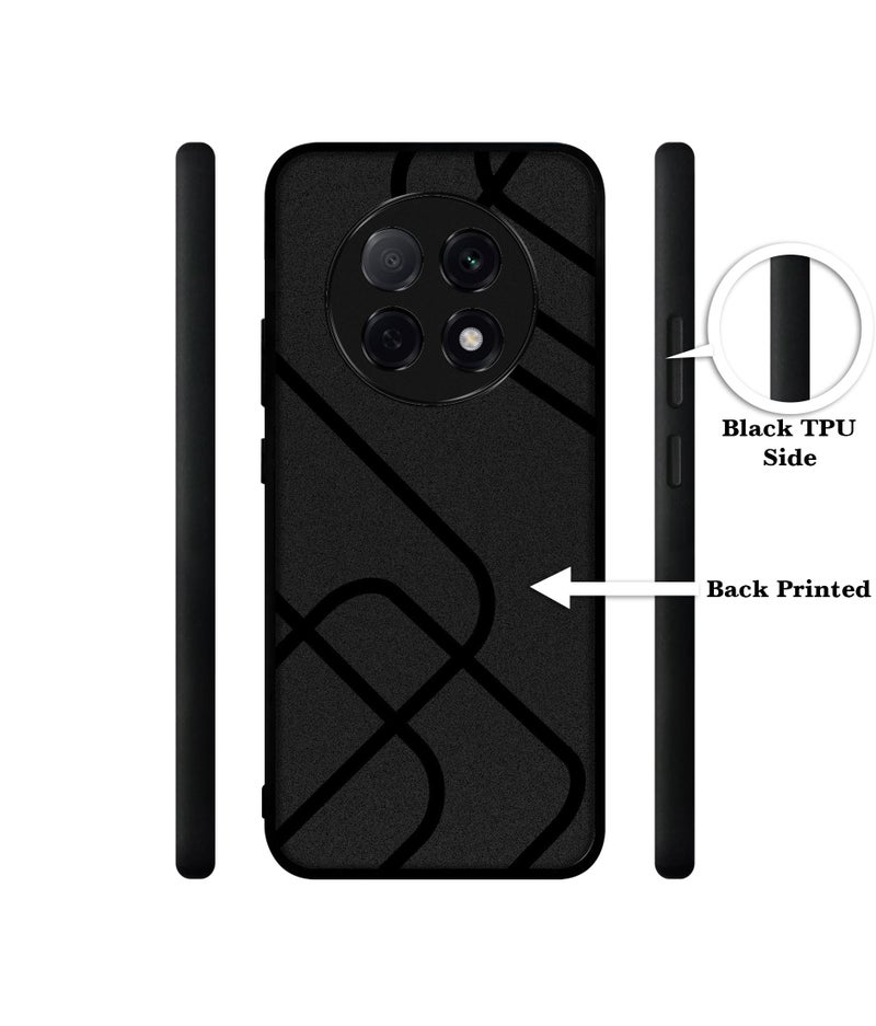 Casotec Zig-Zag Black Line Design Premium 2D Printed Metal Back Case Cover for Oppo F29 Pro 5G - Image 2