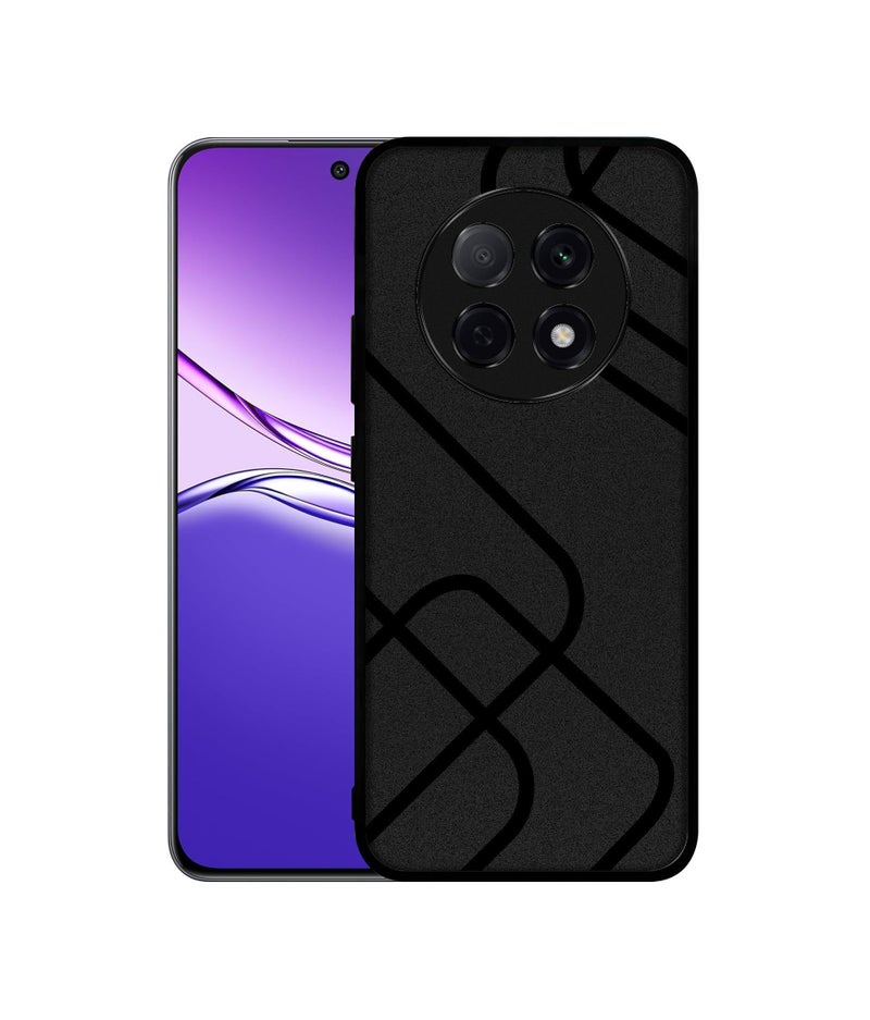 Casotec Zig-Zag Black Line Design Premium 2D Printed Metal Back Case Cover for Oppo F29 Pro 5G - Image 1