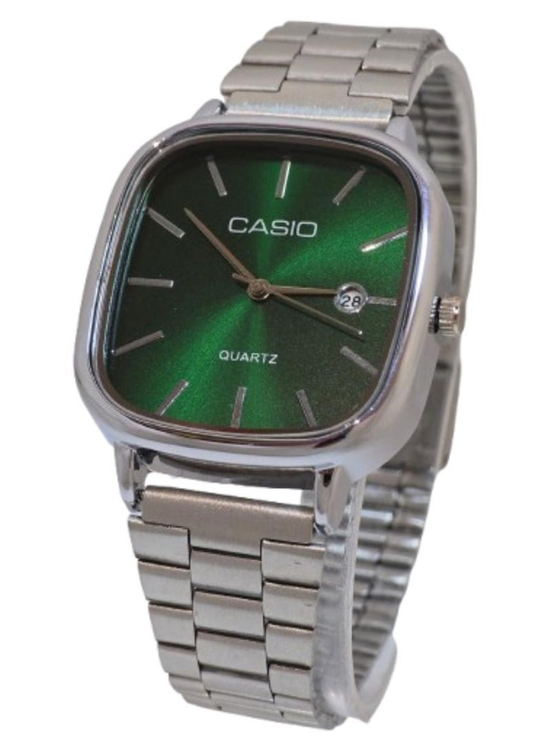 Casio Watch for Unisex LTP-E117D Analog Stainless Steel -Silver - Image 1