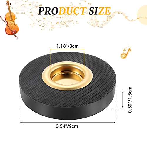 Facmogu Rock Stop for Cello, Cello Endpin Rest for Floor Protector String Instrument Accessory Christmas Gift, Rock Stop Endpin Stand Holder with Reinforced Brass Cup & Rubber Mat Anti-Slip Base - Image 3