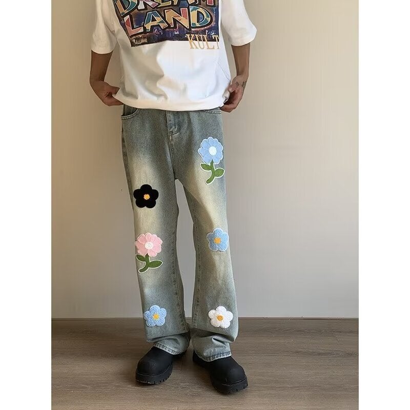 Unisex Classic Denim Jeans Loose Fit Daily Outdoor Wear - Image 5
