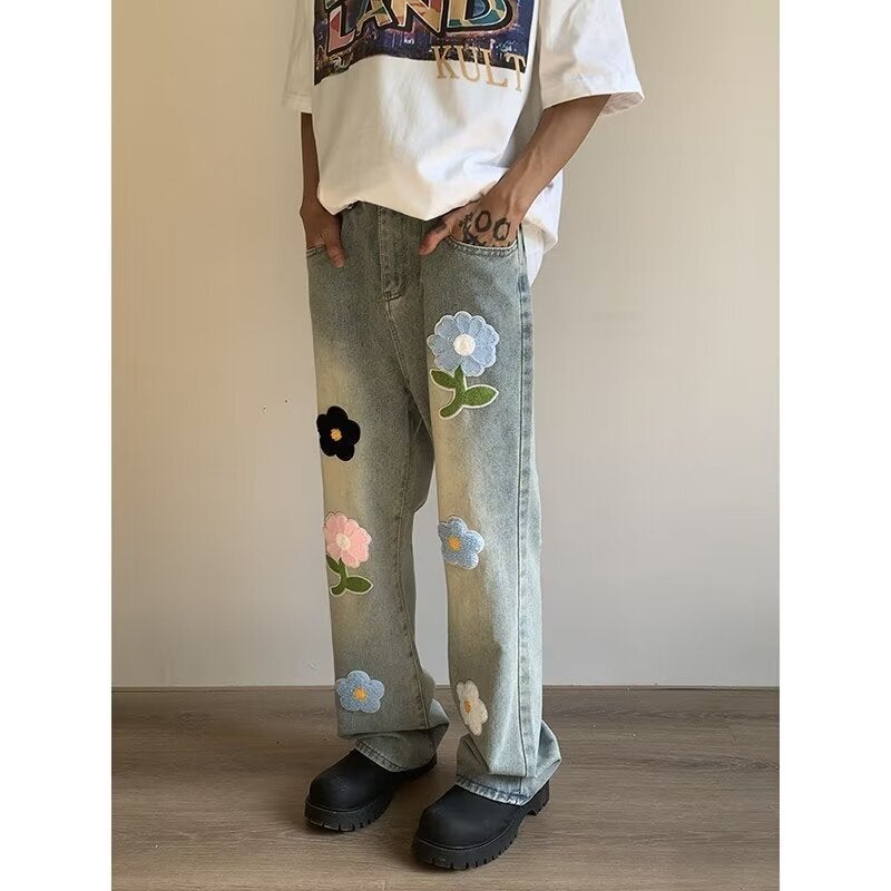 Unisex Classic Denim Jeans Loose Fit Daily Outdoor Wear - Image 4