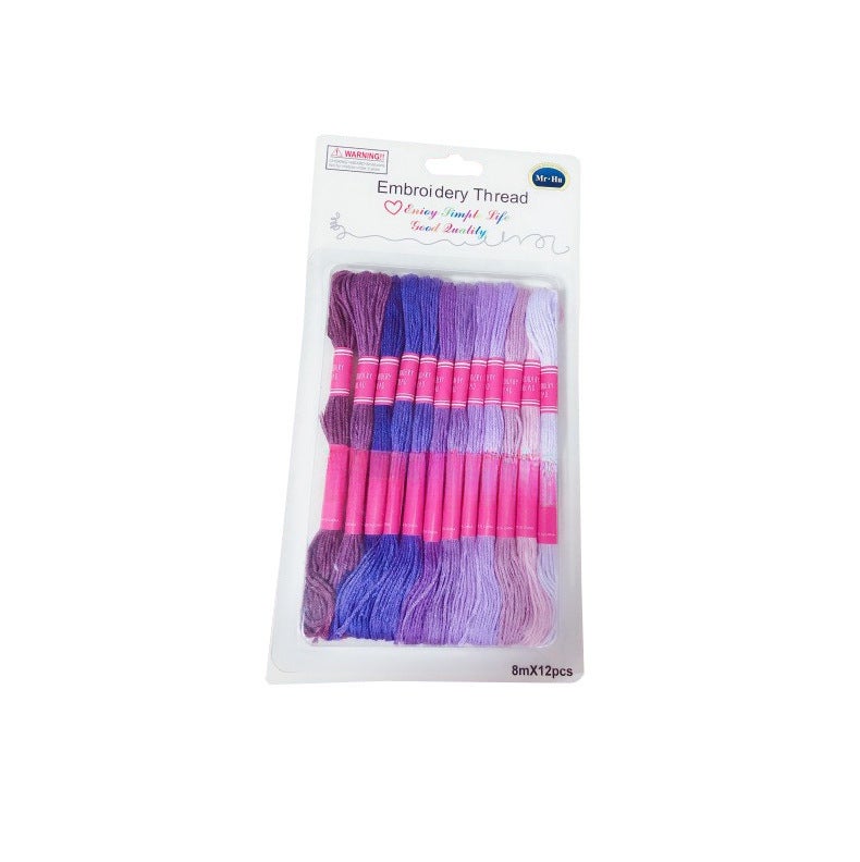 DMC Embroidery Floss Organizer, 50-100 Color Set, Eco Cotton 8m, 12 Card PackCross stitch thread 12 purple (suction card) Cross stitch thread 12 purple (suction card) 