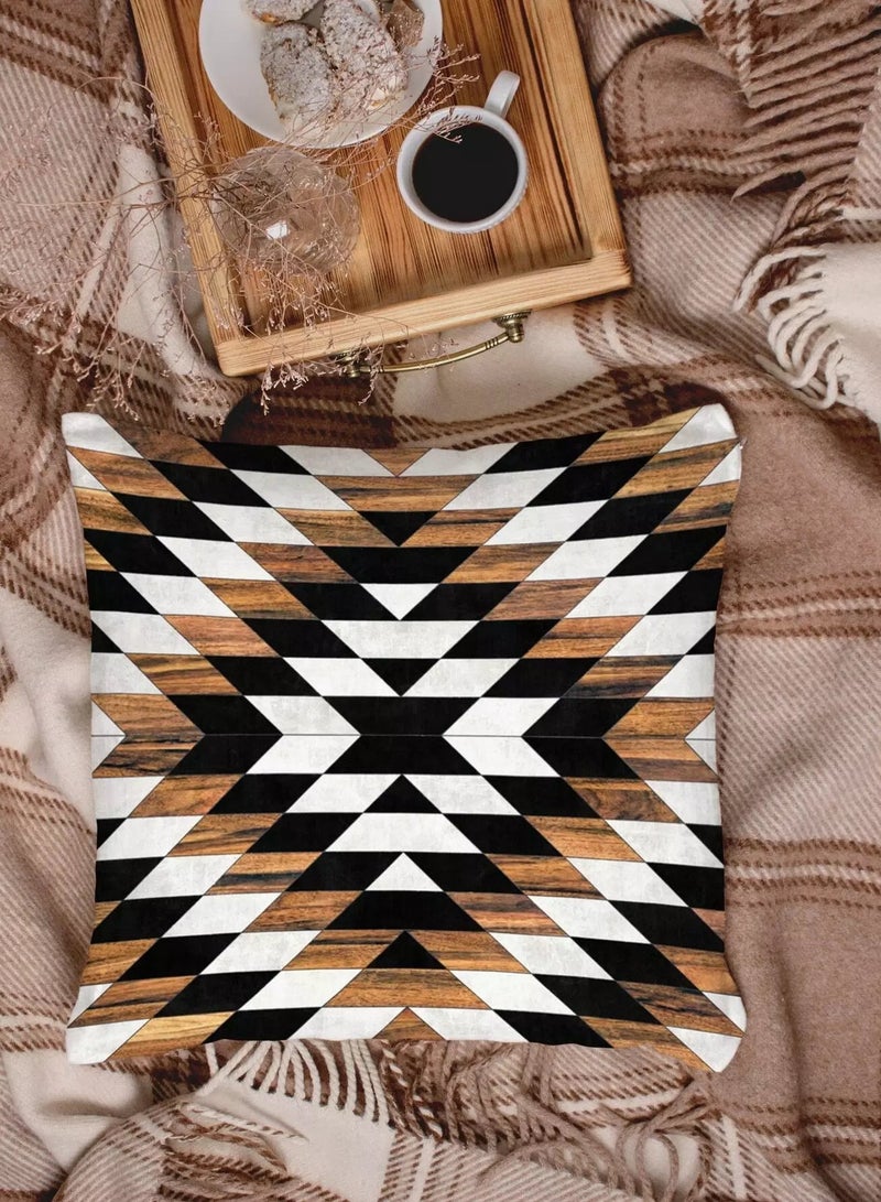 Geometric Pattern Cushion Cover Without Filler  - Image 2