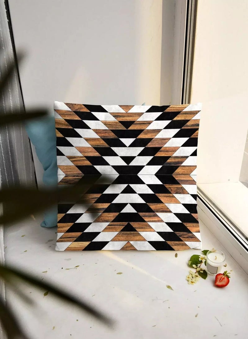 Geometric Pattern Cushion Cover Without Filler  - Image 5