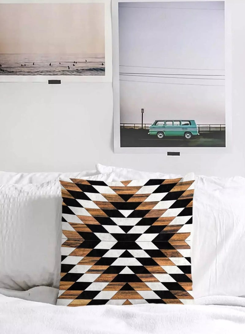Geometric Pattern Cushion Cover Without Filler  - Image 4