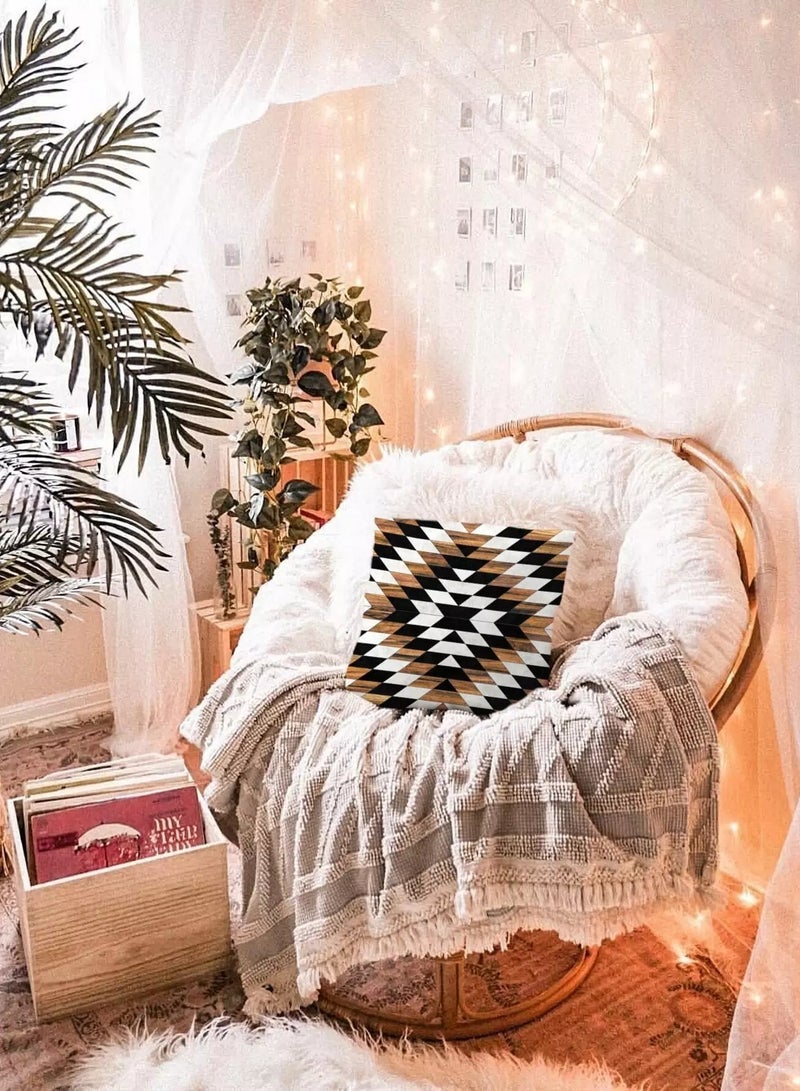 Geometric Pattern Cushion Cover Without Filler  - Image 3