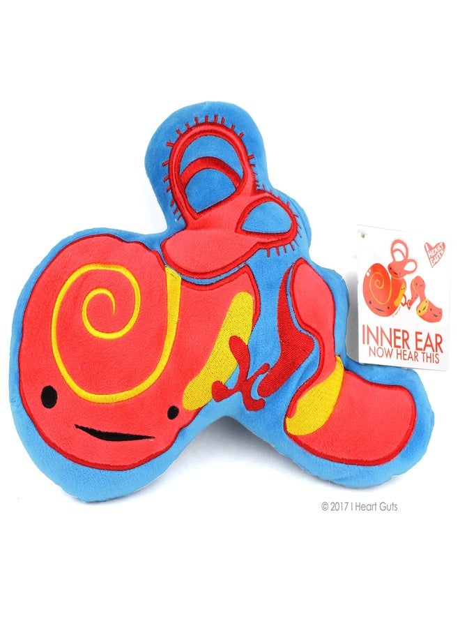 I Heart Guts Inner Ear Plush - Now Hear This - 12" Audiology ENT Gift Stuffed Toy, Gift for Cochlear Implant Surgery, Audiologist, Tinnitus, Human Ear Pillow - Image 3
