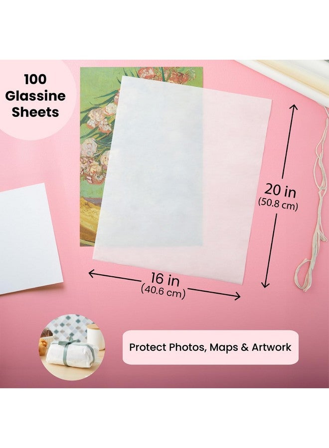 Bright Creations 100 Pack 16 X 20Inch Glassine Paper Sheets Pastelmat Achival For Protecting Artwork Photographs Documents And Diy Crafts - Image 2