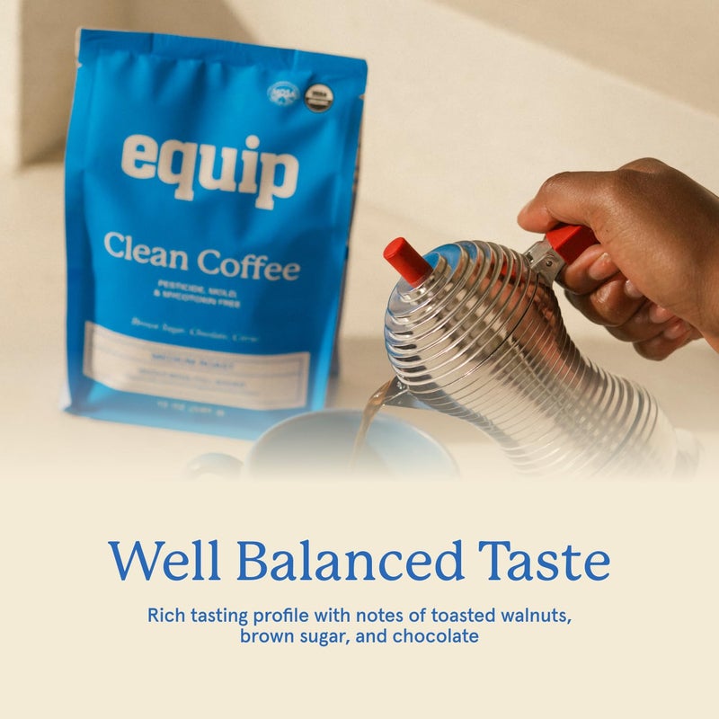 Equip Foods Clean Coffee | Gold Standard, Certified Organic, Fair Trade, Regenerative | Medium Roast, Whole Bean, Nicaragua | Brown Sugar+Chocolate+Citrus - Image 5