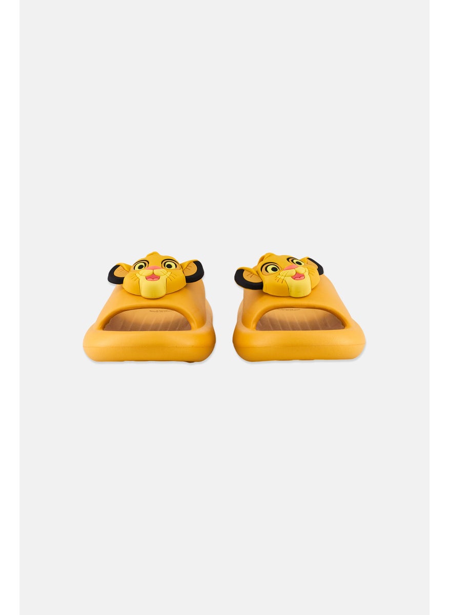 Disney Kids Boy The Lion King Slip on Slides, Mustard  - Image 2
