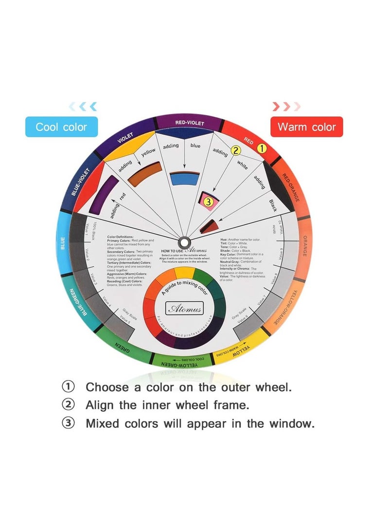 Creative Color Wheel, Paint Mixing Learning Guide Art Class Teaching Tool - No:0400 - Image 5