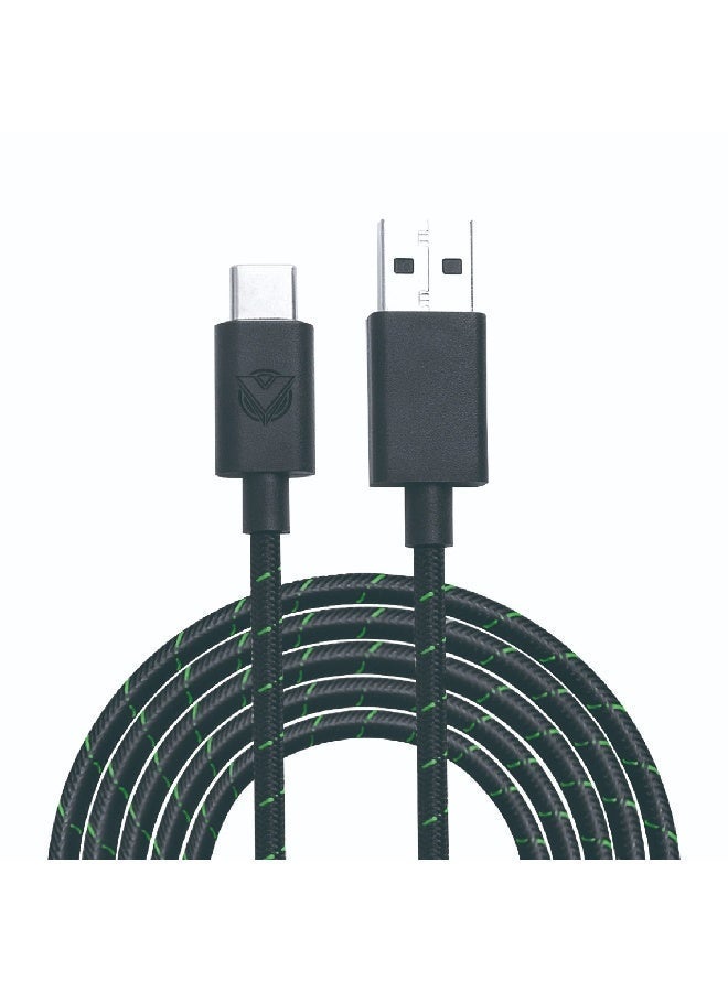 ASA USB Type-C to USB-A Charging & Data Cable for PS5 Console and Controllers – Fast Charging, Durable Braided Cord, High-Speed Sync, Black - Image 2