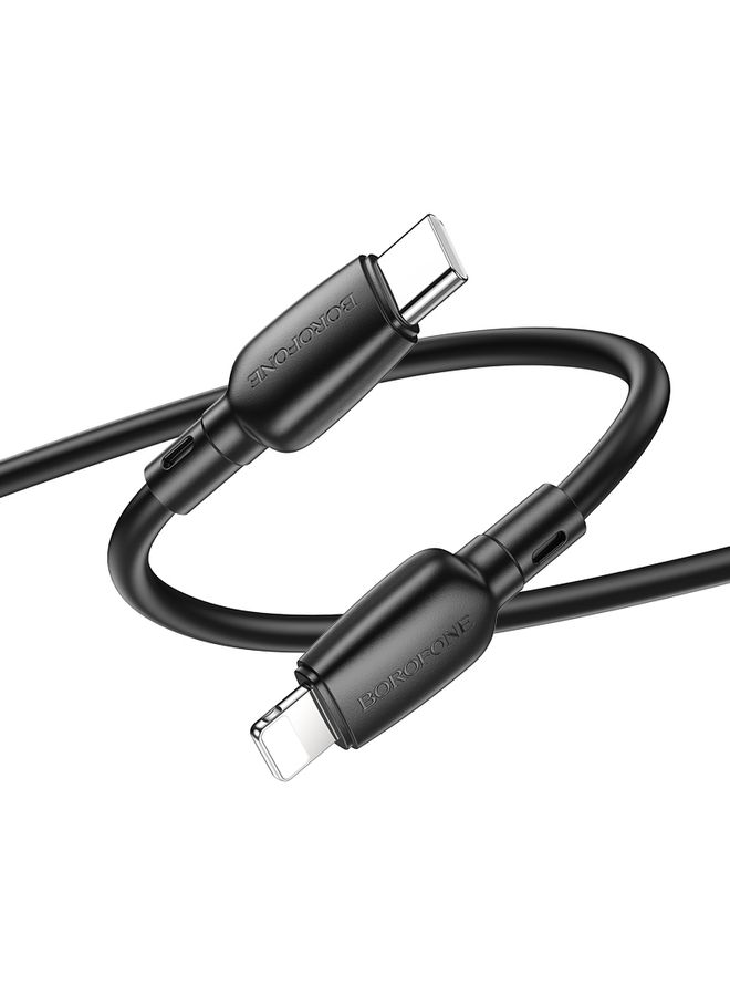 بوروفون Borofone BX93 PD 20W USB-C/Type-C إلى 8 دبوس كابل بيانات ، الطول: 1M (أسود) - Image 4
