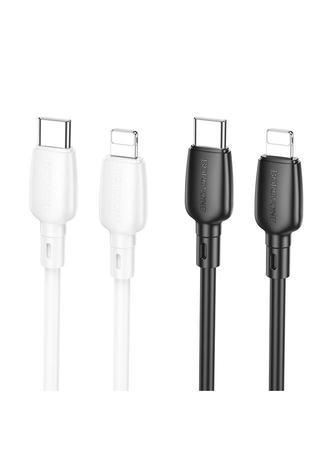 بوروفون Borofone BX93 PD 20W USB-C/Type-C إلى 8 دبوس كابل بيانات ، الطول: 1M (أسود) - Image 2