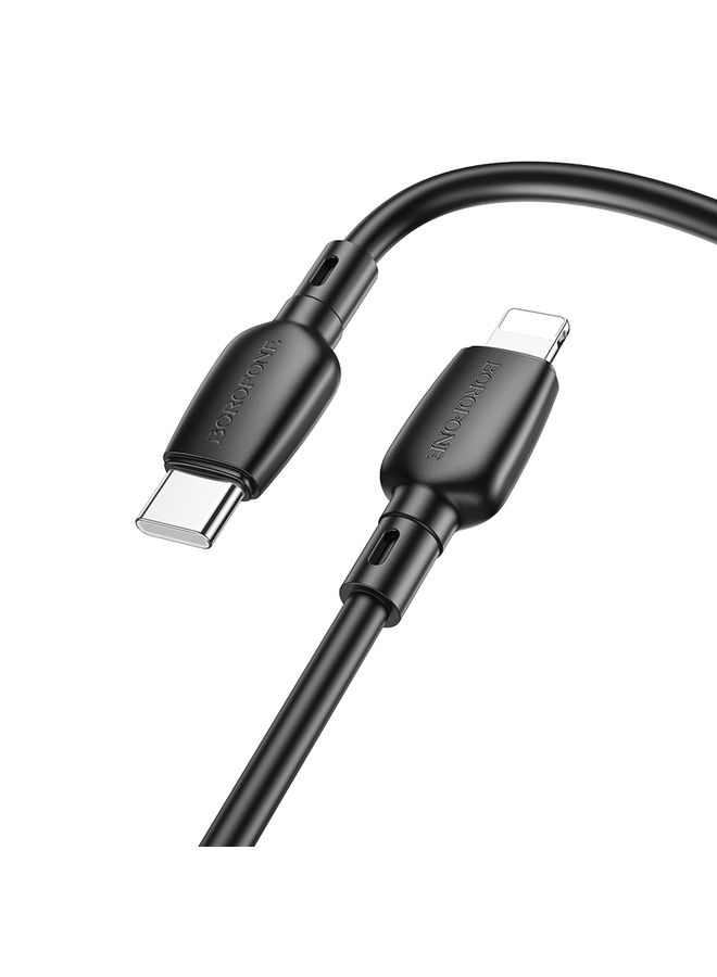 بوروفون Borofone BX93 PD 20W USB-C/Type-C إلى 8 دبوس كابل بيانات ، الطول: 1M (أسود) - Image 3