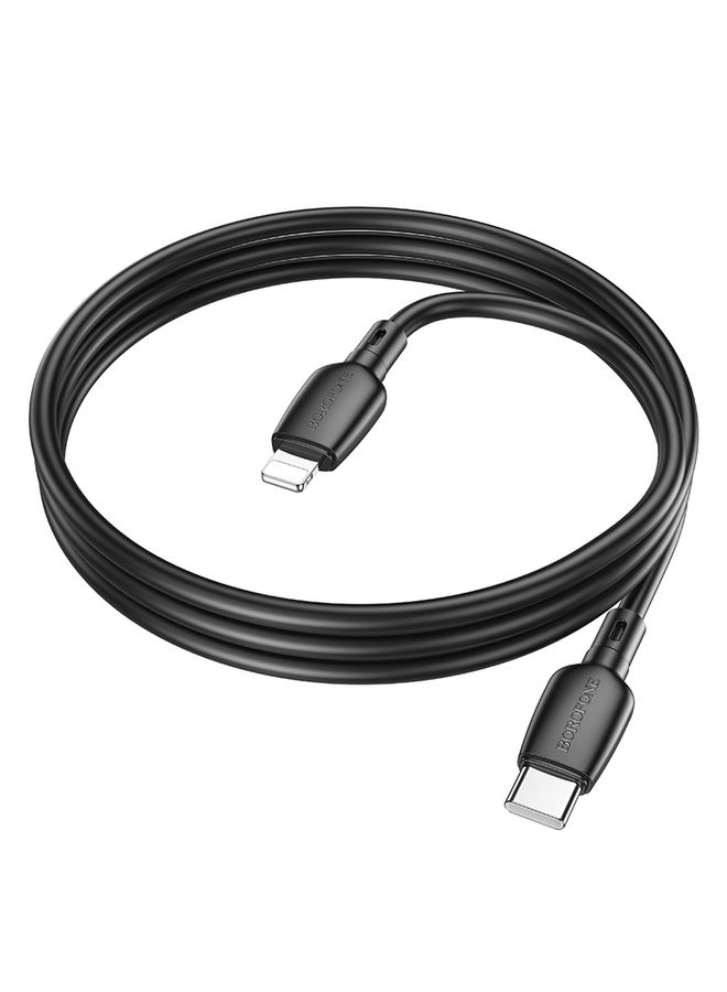 بوروفون Borofone BX93 PD 20W USB-C/Type-C إلى 8 دبوس كابل بيانات ، الطول: 1M (أسود) - Image 5