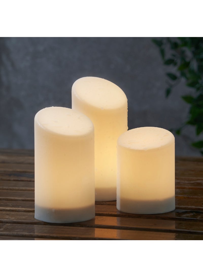Led Block Candle In/Out Set Of 3 - Image 4