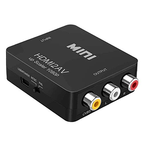 Wonlyus HDMI to RCA, 1080p HDMI to AV 3RCA CVBs Composite Video Audio Converter Adapter Supports PAL/NTSC for TV Stick, Chromecast, Apple TV, PC, Laptop, Xbox, HDTV, DVD-Black - Image 2