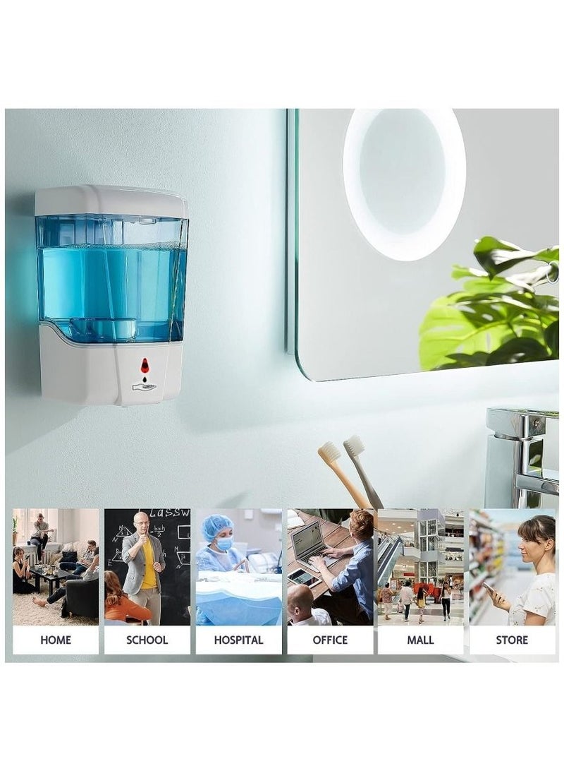 M MIAOYAN - Automatic Soap Dispenser Wall Mount Hand Sanitizer Dispenser 700ml Gel/Liquid Touchless Hand Soap Dispenser for Home Hospital School Office - Image 1