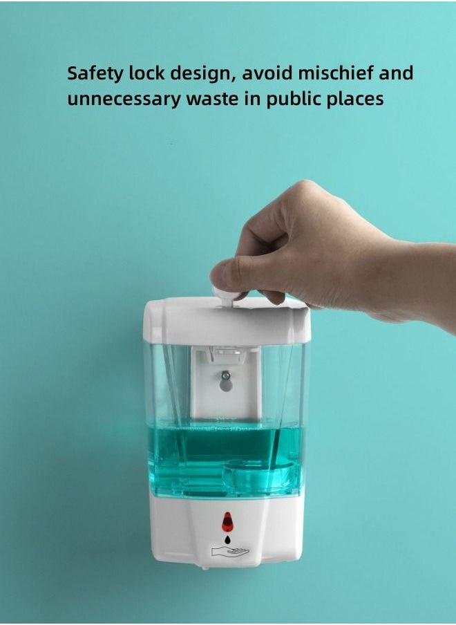 M MIAOYAN - Automatic Soap Dispenser Wall Mount Hand Sanitizer Dispenser 700ml Gel/Liquid Touchless Hand Soap Dispenser for Home Hospital School Office - Image 1