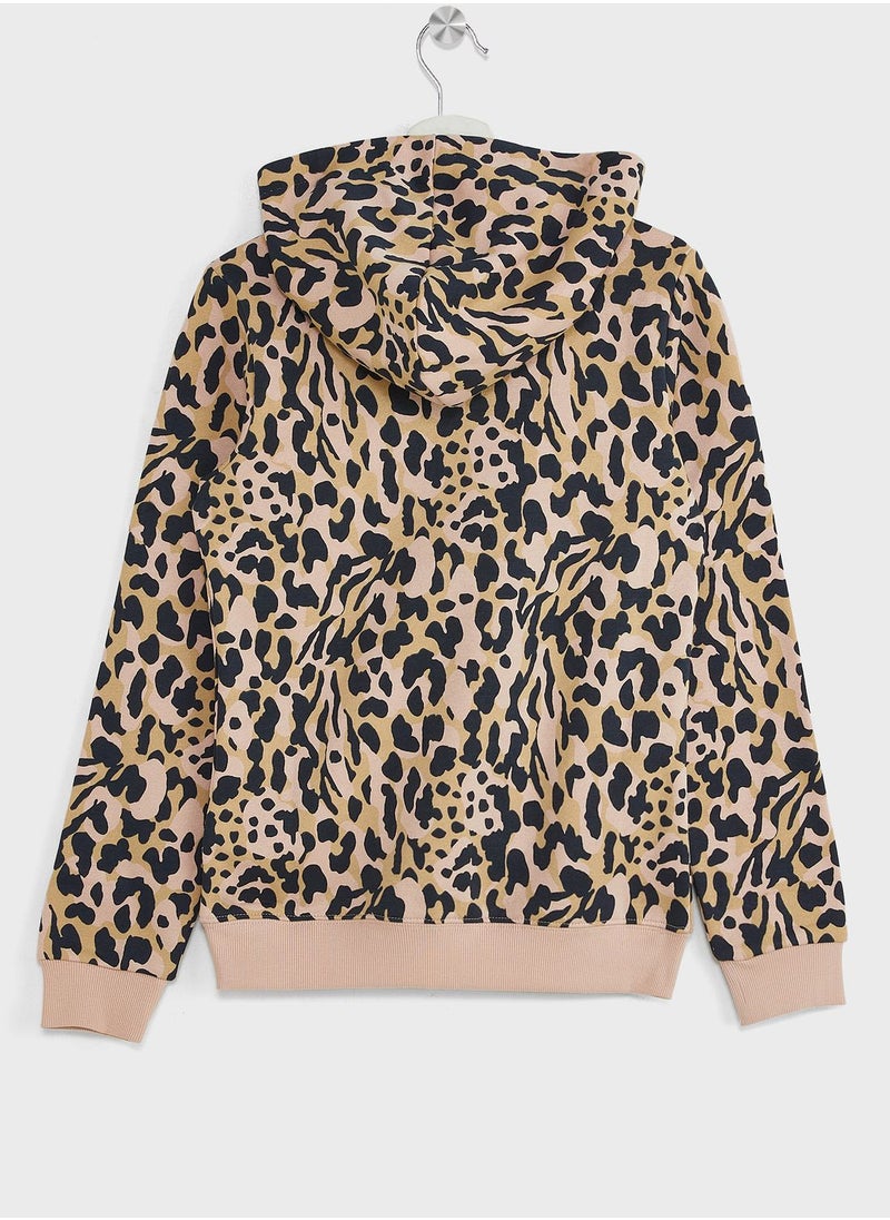 PUMA - Kids Alpha All Over Printed Full Zip Hoodie - Image 1