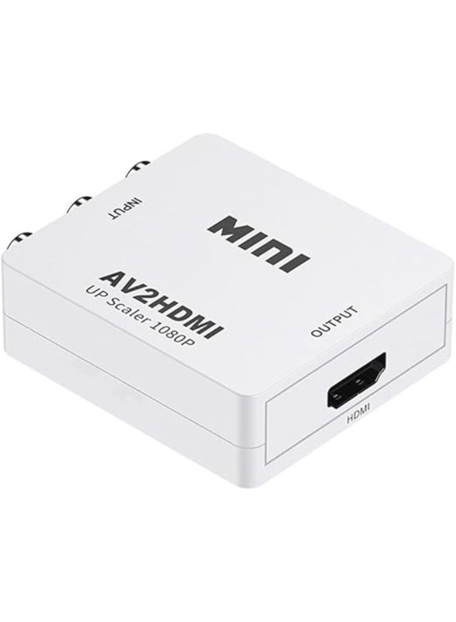 Mini CVBS to HDMI HD Video Converter for TV, VHS, VCR, and DVD - White - Image 3