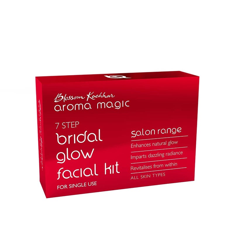 Aroma Magic مجموعة عناية الوجه المتألقة للعروس من أروما ماجيك - للاستخدام الفردي | مجموعة العناية بالبشرة 7 خطوات | تنشيط البشرة الباهتة والمتعبة | يعزز الإشراقة الطبيعية | لجميع أنواع البشرة - Image 1
