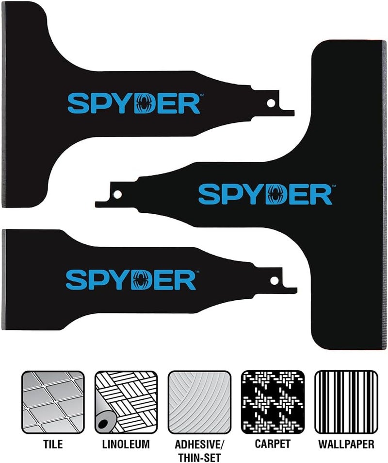 Spyder Scraper 00138 Scraping Tool Attachment for Reciprocating Saws, Black, 2-Inch - Image 2