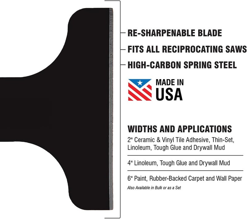 Spyder Scraper 00138 Scraping Tool Attachment for Reciprocating Saws, Black, 2-Inch - Image 3