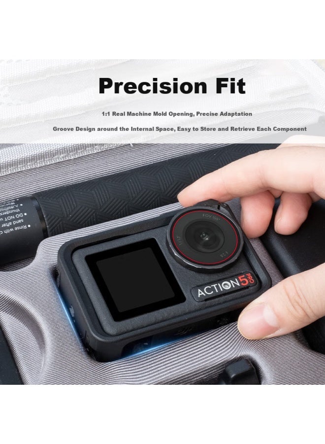 Reygeak Dji Osmo Action 5 Pro Storage Bag Portable Backpack For Action 4/3 Sports Camera Kit Hard Shell Protective Accessories Box Anti-Fall - Image 2