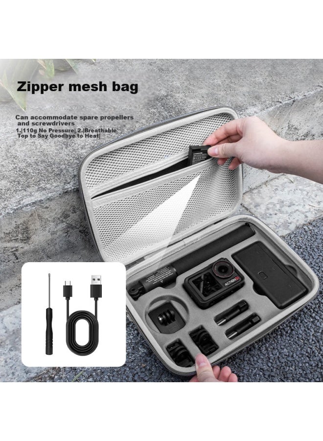 Reygeak Dji Osmo Action 5 Pro Storage Bag Portable Backpack For Action 4/3 Sports Camera Kit Hard Shell Protective Accessories Box Anti-Fall - Image 5