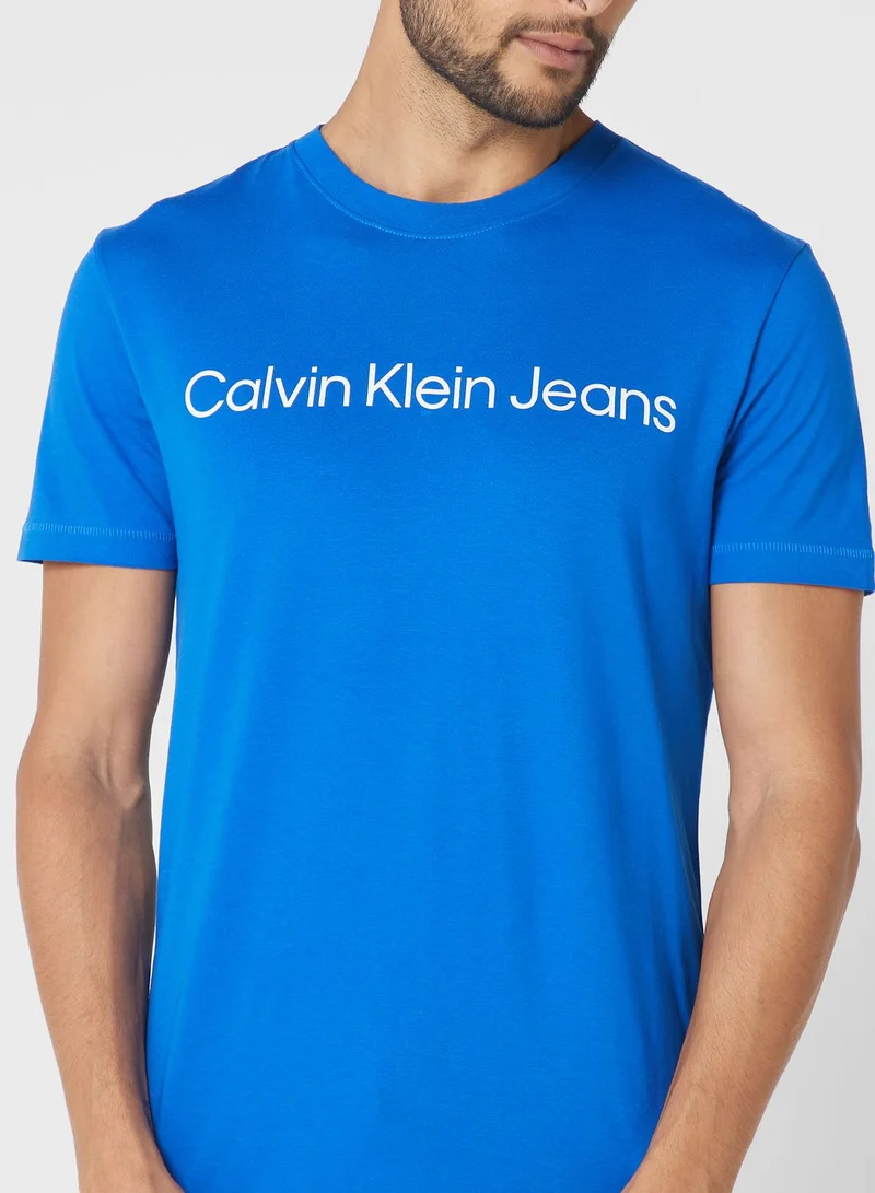 Calvin Klein Jeans Institutional Logo Crew Neck T-Shirt