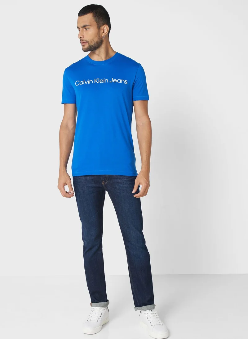 Calvin Klein Jeans Institutional Logo Crew Neck T-Shirt