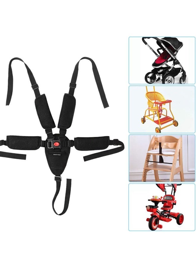 Together-life Universal 5 Point Harness Baby Seat Belt Adjustable Baby Safety Strap for Stroller High Chair Kids Safe Protection - Image 3