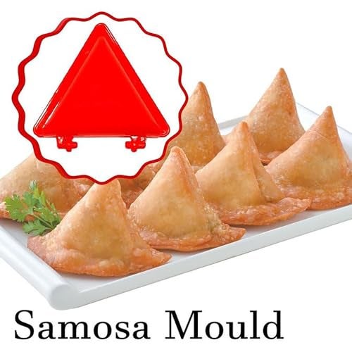 ERZA Homemade Stuffed Gujiya Samosa Kachori Maker | Easy Dumpling Pie Mould with Ladoo Mould & Spoon Combo | Kitchen Tool for Pastry Momos Snacks Pie Making | Multicolor Set of 4 Pieces - Image 2